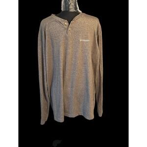 Columbia Shirt Mens Adult Extra Large Black Logo Outdoors Casual Long Sleeve